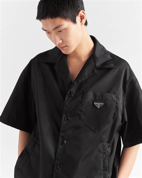 prada button up shirt|prada nylon henley shirt.